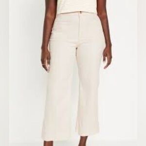 Old Navy High-Waisted Crop Chino Wide-Leg Pants